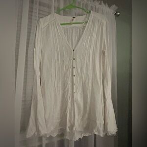 Free People white  Button-Up Blouse